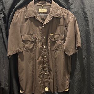 Men's Brown Short Sleeve Shirt
